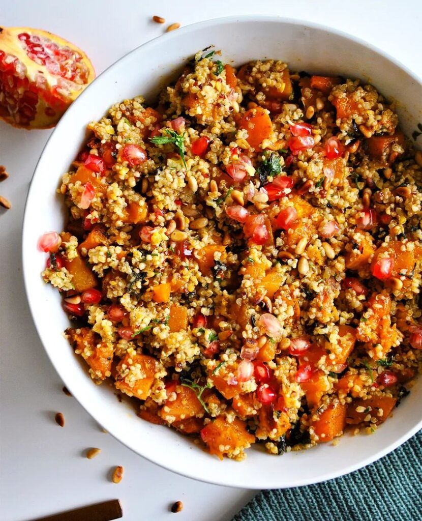 Salade quinoa butternut et graines de grenade