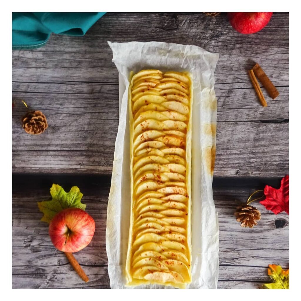 Tarte aux pommes et cannelle