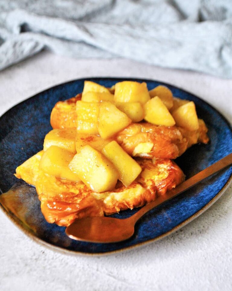 Brioche perdue aux pommes caramélisées