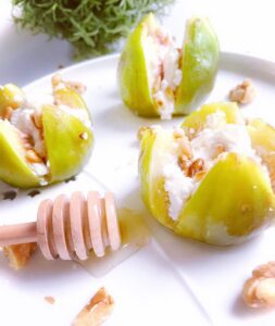 Figues rôties chèvre miel!!