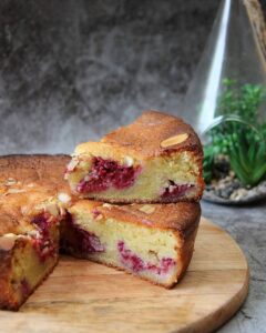 Moelleux aux amandes et framboises