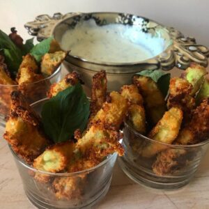 Bâtonnets de courgette panés au parmesan
