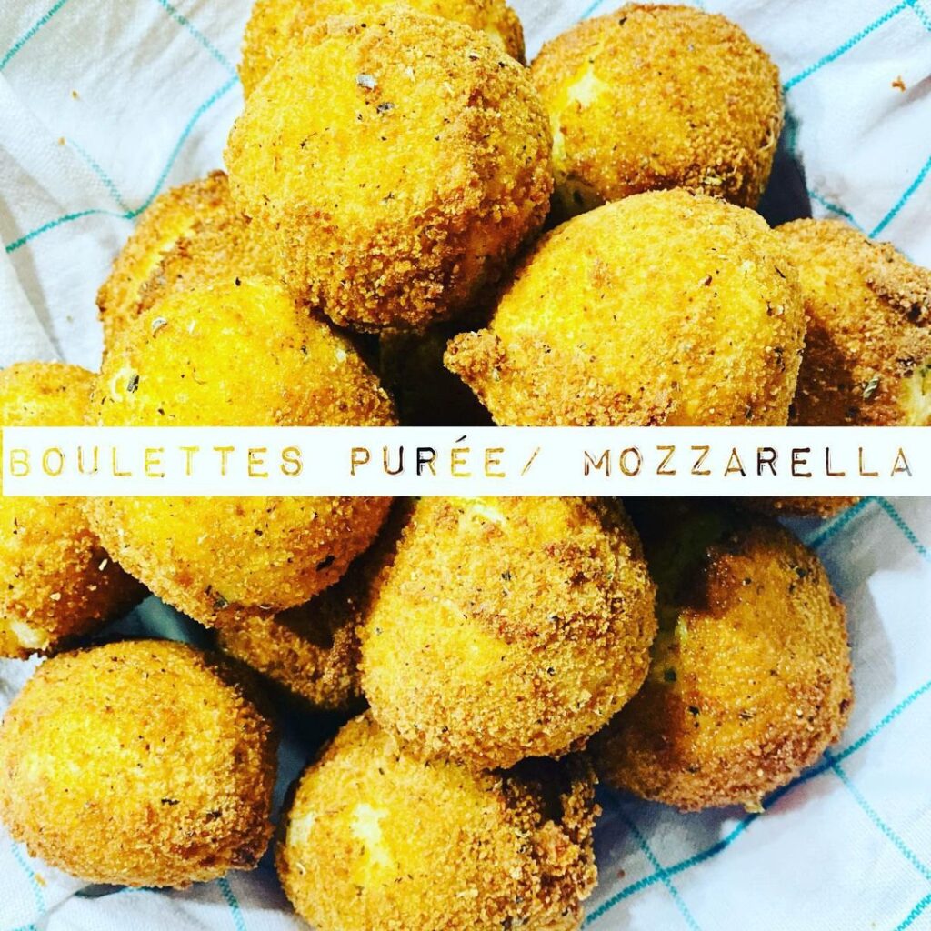 Boulettes pomme de terre et mozzarella panées