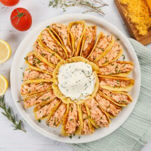 Couronne de tacos au saumon
