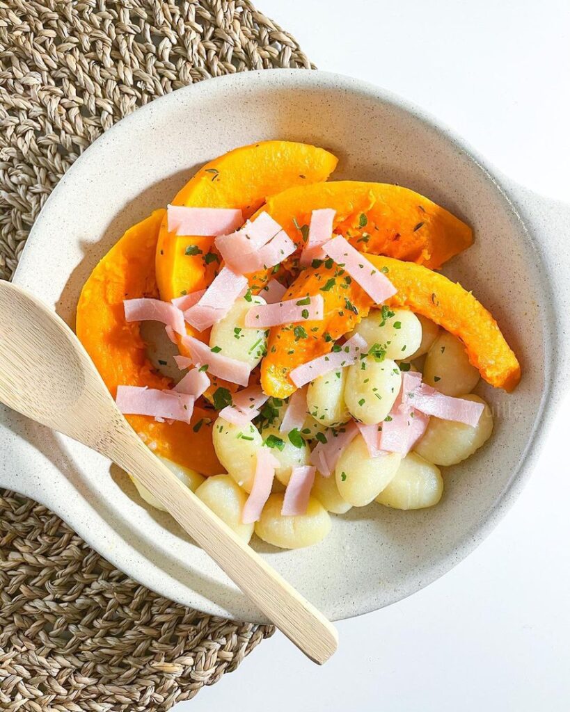 Gnocchis et potimarron rôti