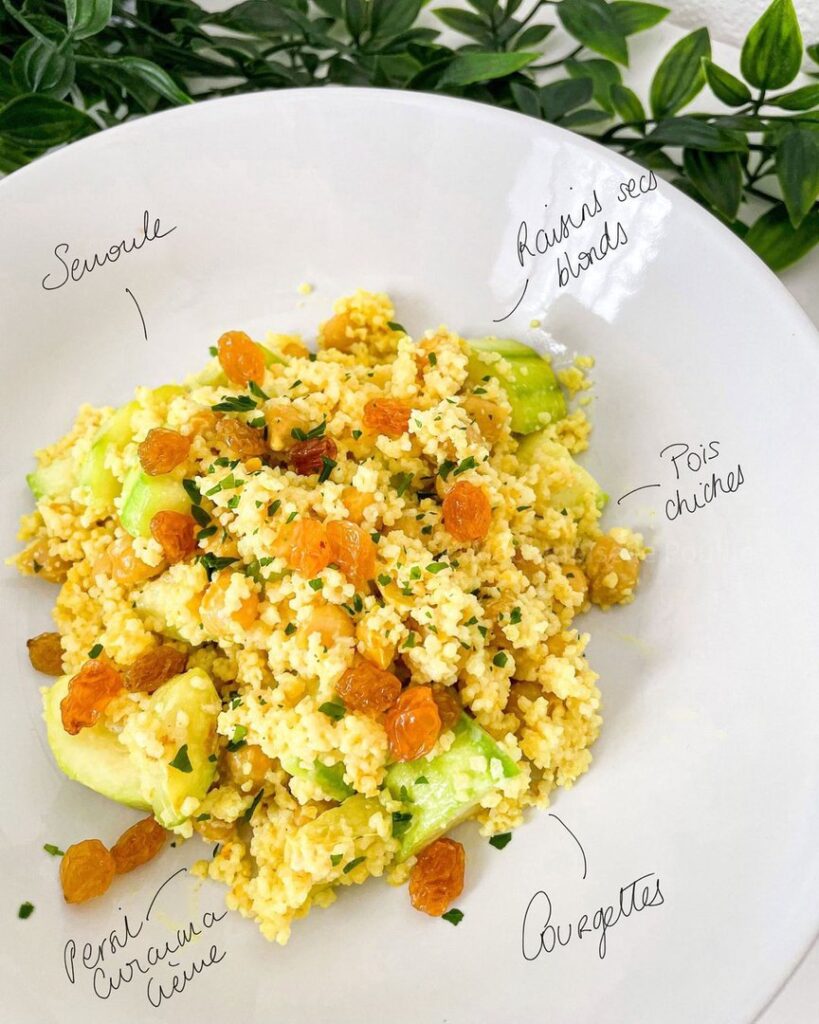 Semoule courgettes et pois chiches