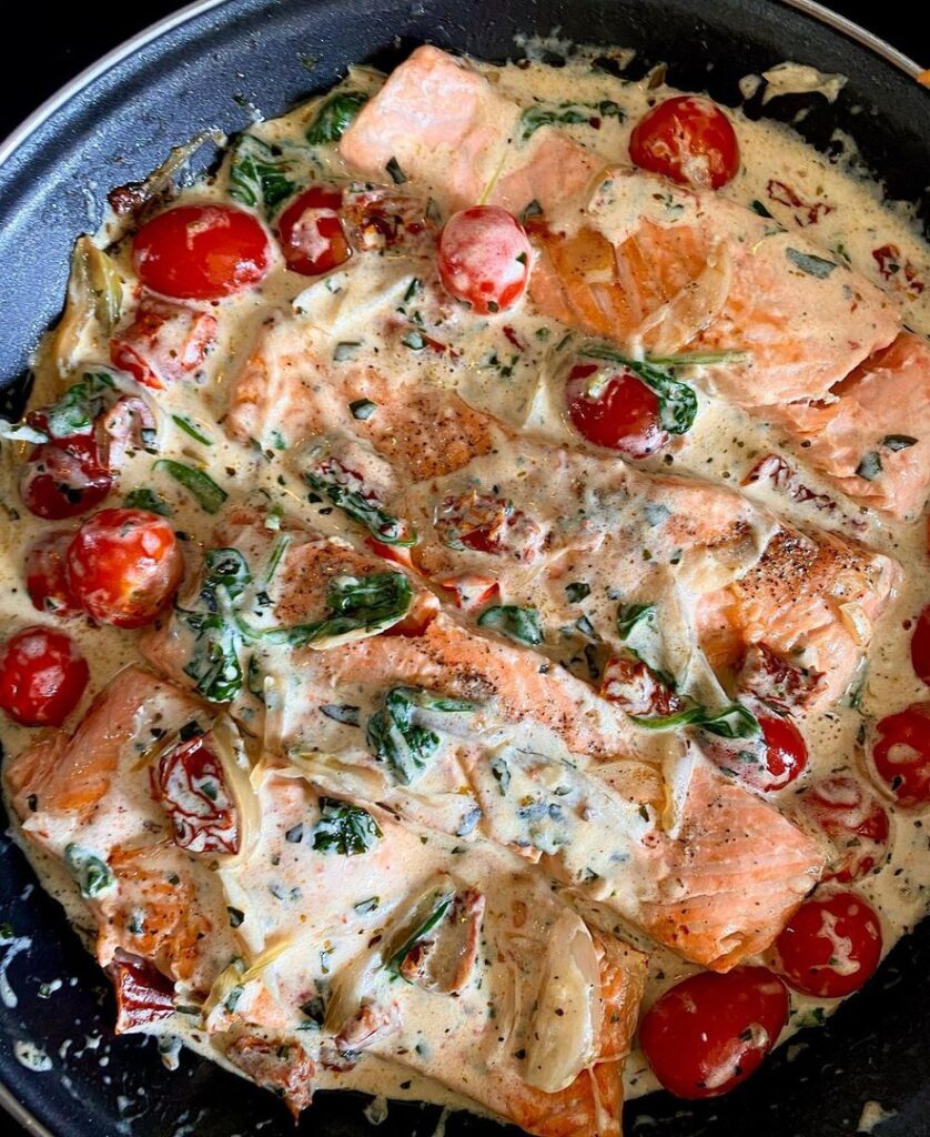 Saumon sauce parmesan