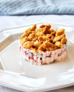 Crumble tomates chèvre frais
