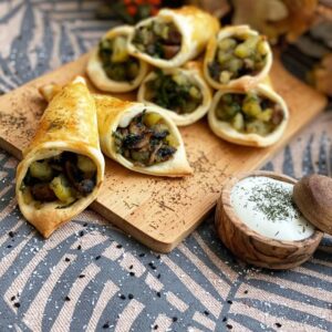 Feuilleté champignons et pommes de terre