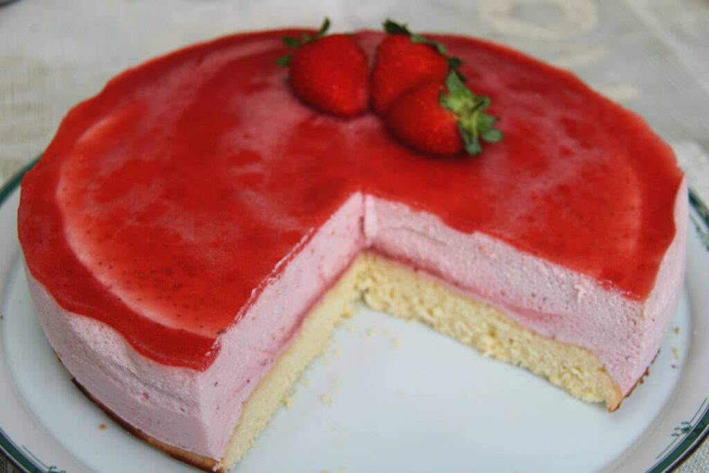 Bavarois aux fraises fondant