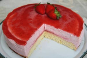 Bavarois aux fraises fondant