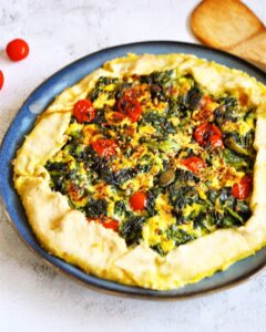 Tarte salée épinards mozzarella tomates cerises