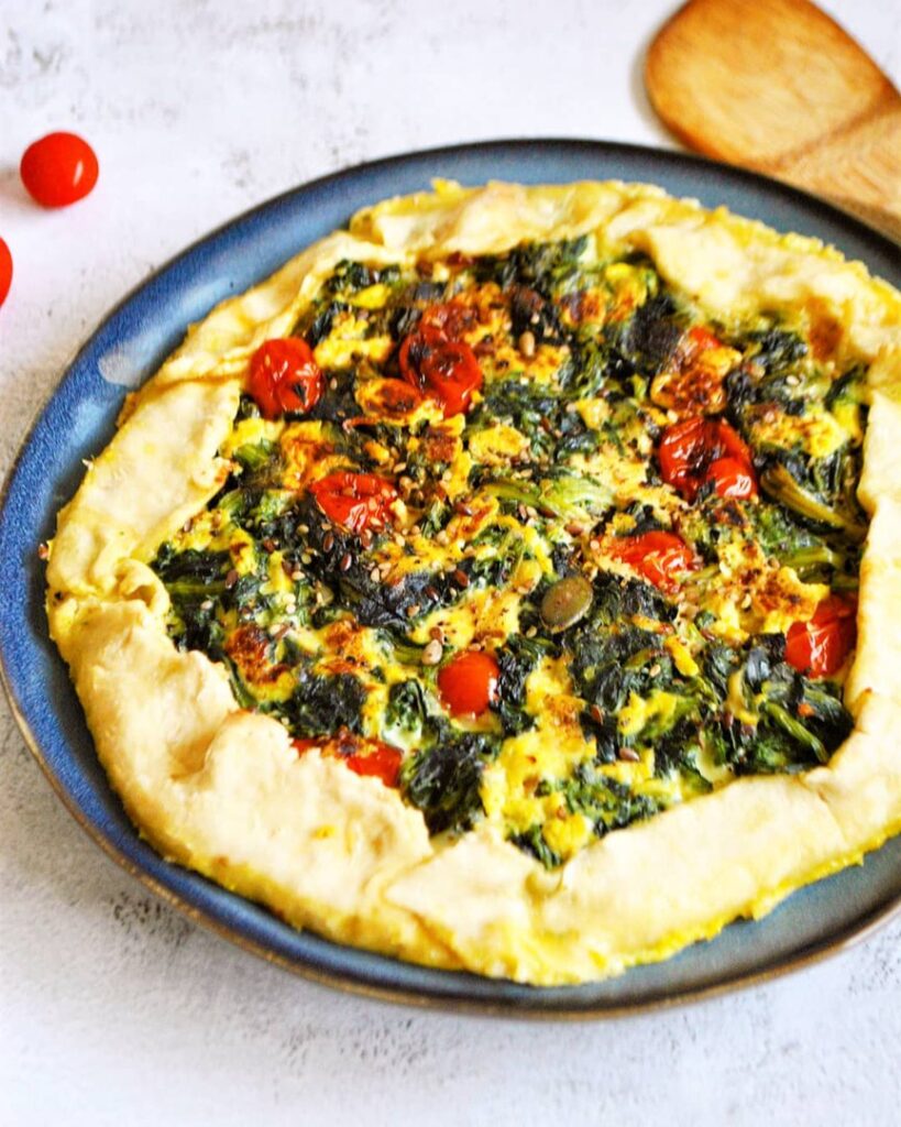 Tarte salée épinards mozzarella tomates cerises
