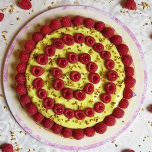 Tarte framboise pistache