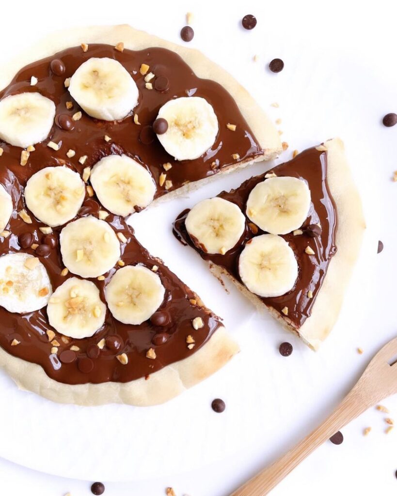 Pizza choco banane