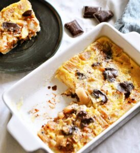 Clafoutis poire chocolat au microondes