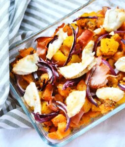 Gratin léger chèvre butternut patate douce