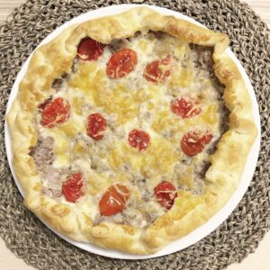 Tarte thon et tomates cerises