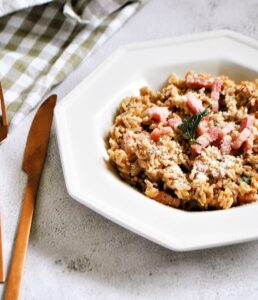 Risotto façon carbonara