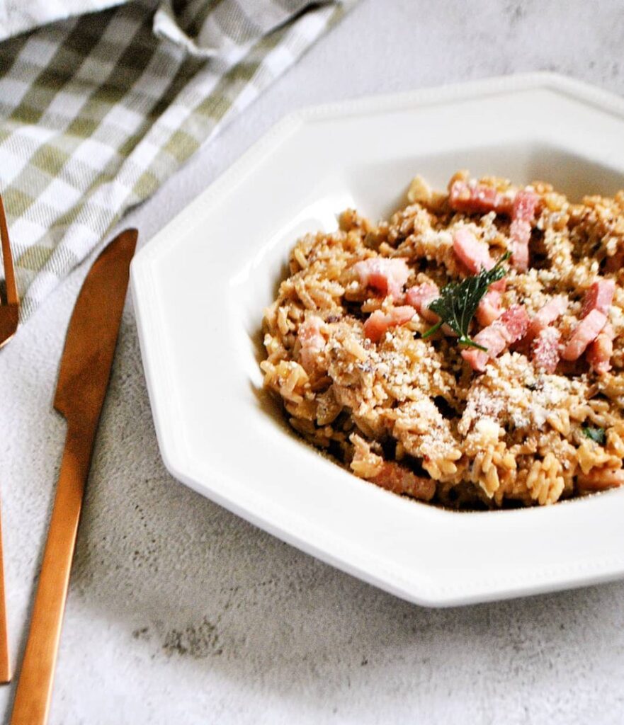 Risotto façon carbonara