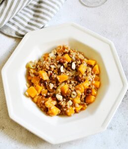 Risotto de petit épeautre courge noisettes