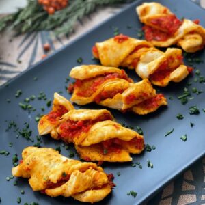 Feuilletés tomate poivrons