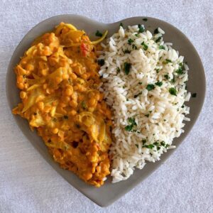Dahl de lentilles corail au lait de coco
