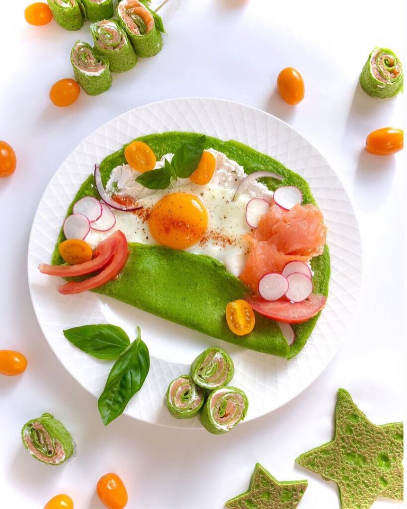 Crêpes salées épinards