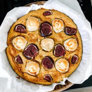 Tarte avoine figue-chèvre-miel