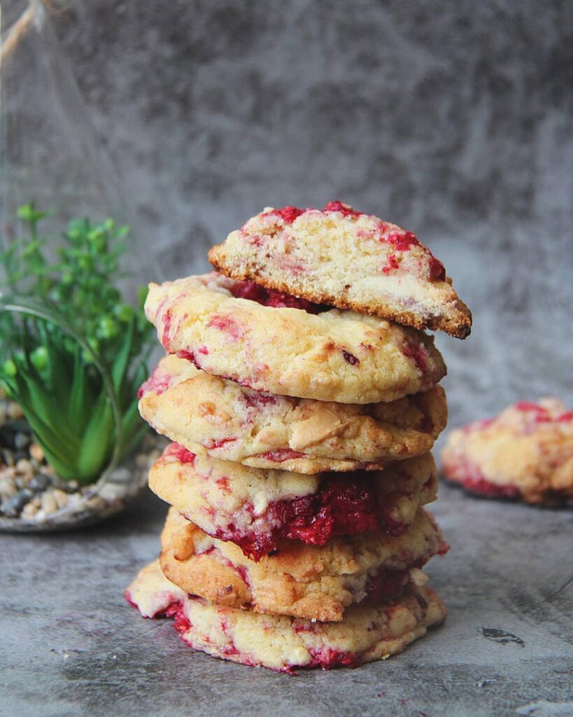 Cookies chocolat blanc/framboises