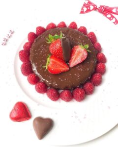 Fondant chocolat et fruits rouges