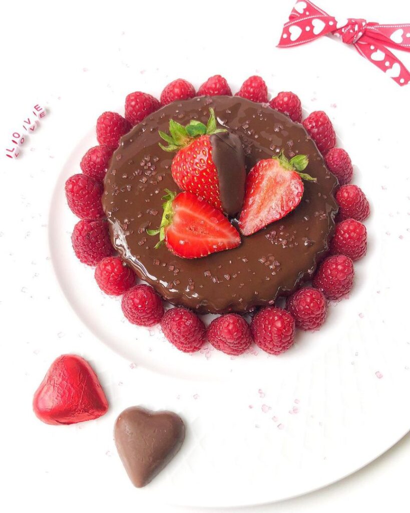 Fondant chocolat et fruits rouges