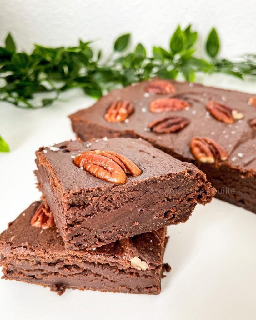 Brownie fondant chocolat pécan