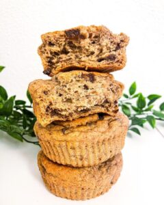 Muffins sans beurre banana et chocolat