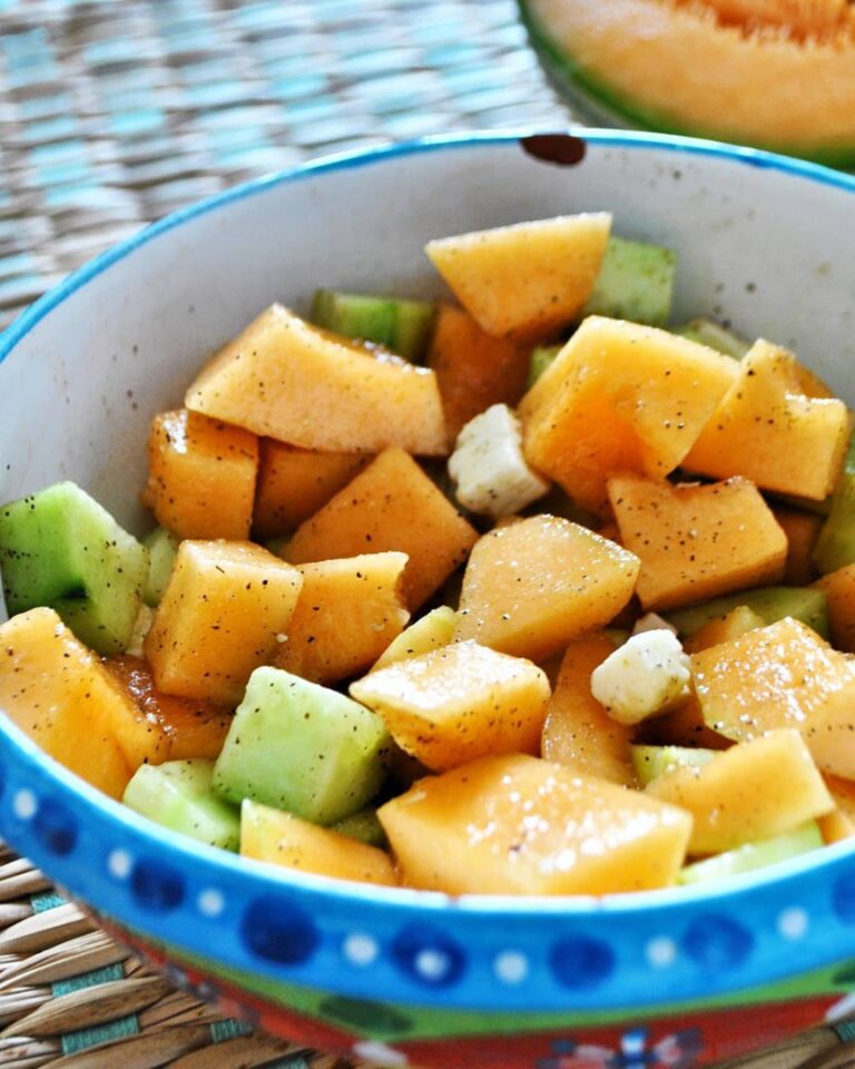 Salade feta melon concombre