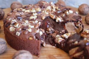 Brownie aux noix et à la pâte à tartiner