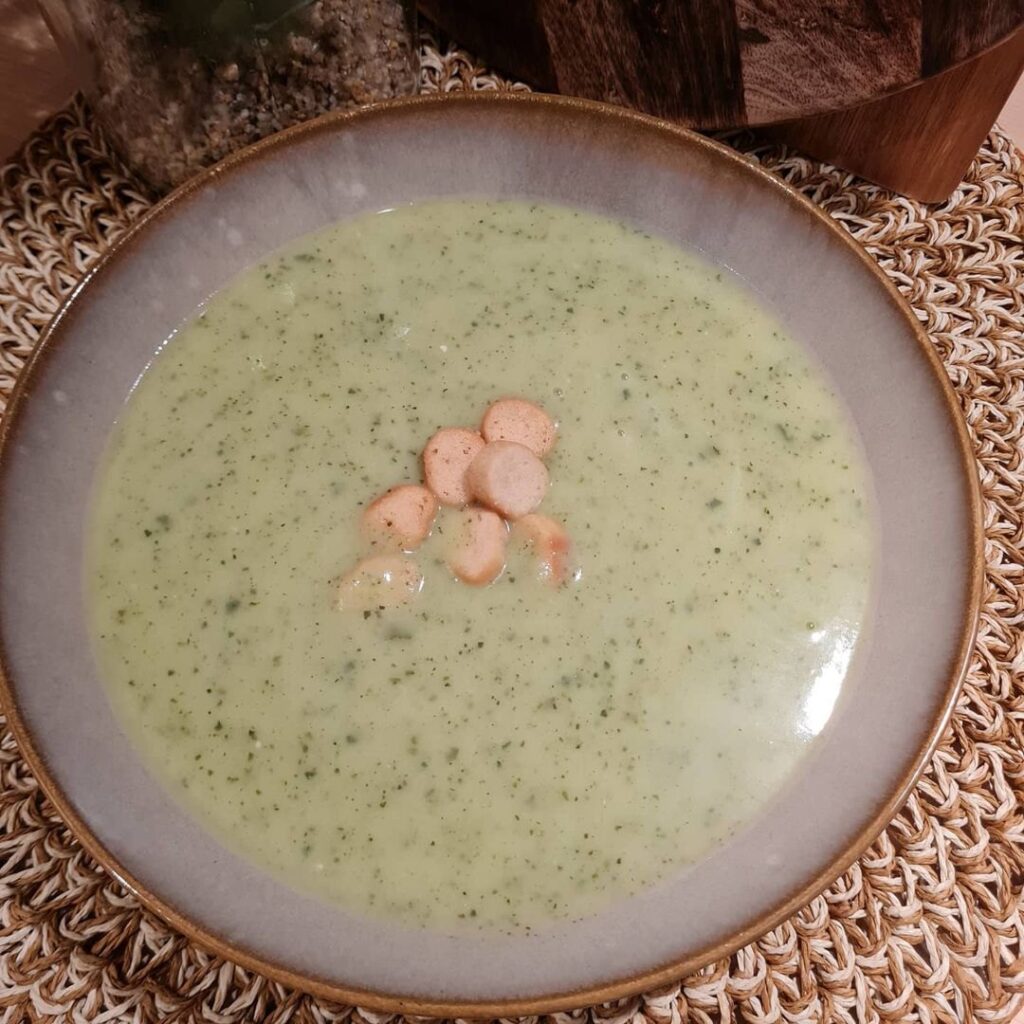 Soupe de courgettes et fromage
