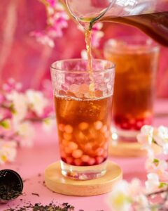 Bubble tea au sirop de cassis