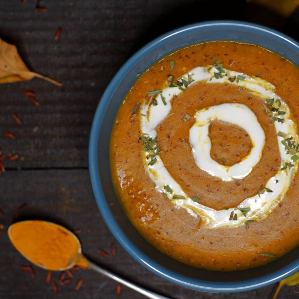 Velouté potimarron riz rouge