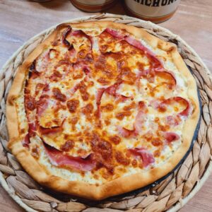 Tarte jambon fêta et mozzarella