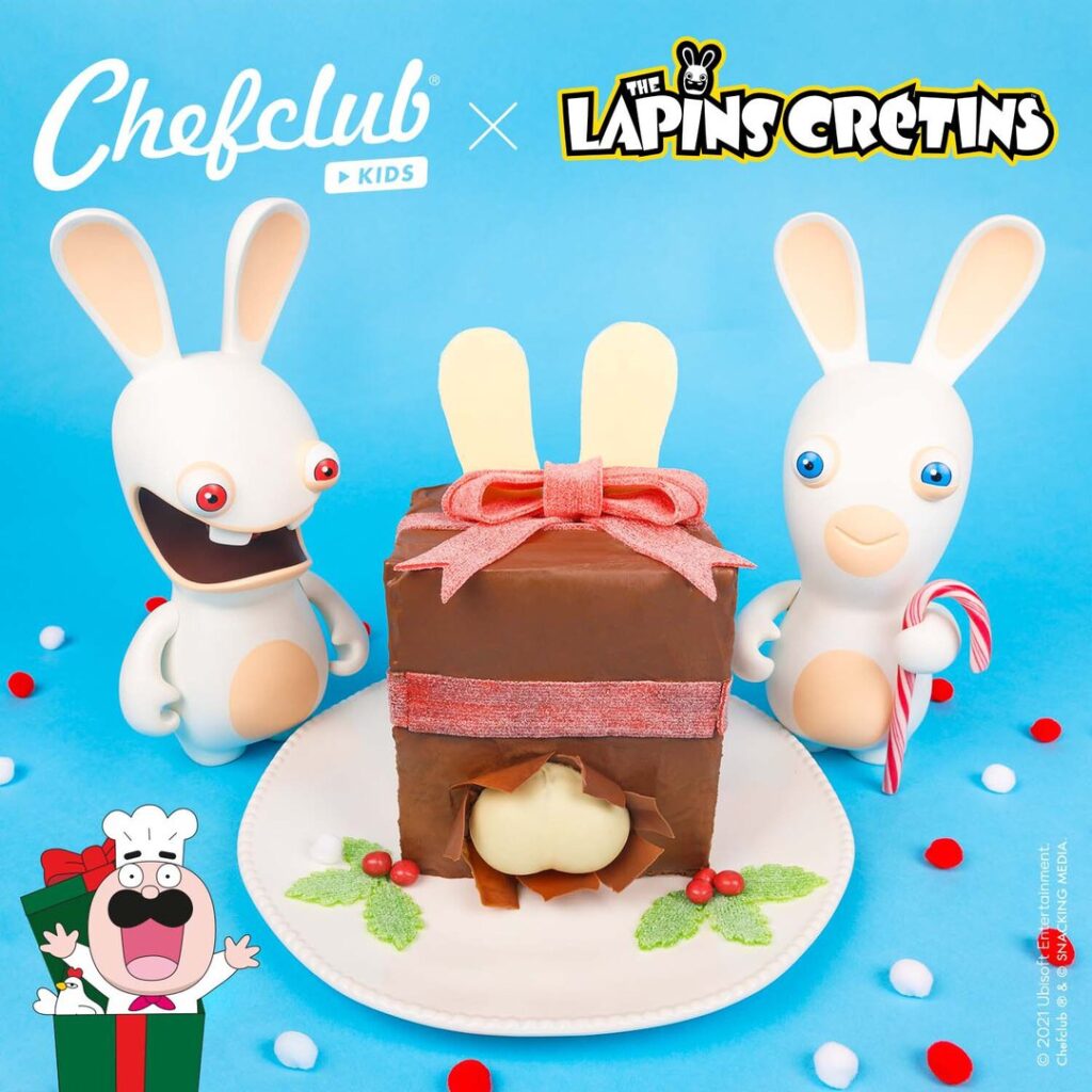 Le gâteau cadeau de Noël des Lapins Crétins