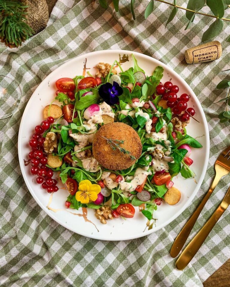 Salade de crottins de chèvre panés