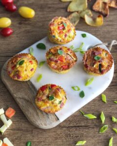 Muffins salés aux légumes et lardons