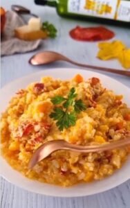 Risotto crémeux au potiron et chorizo