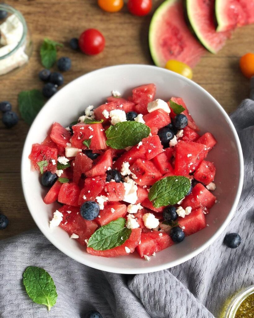 Mélange pastèque-feta