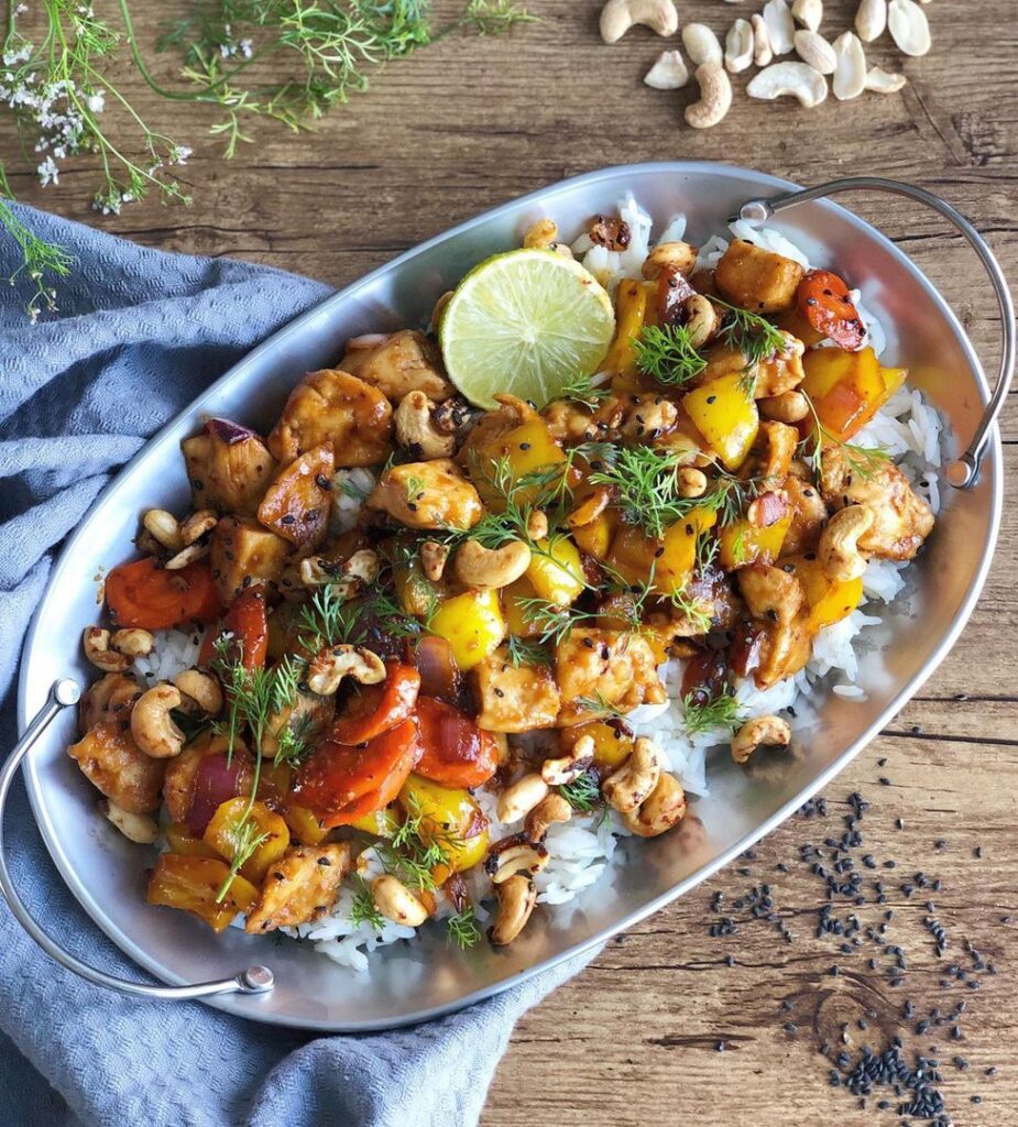 Chili thaï poulet et riz