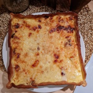 Tarte poireaux et saumon