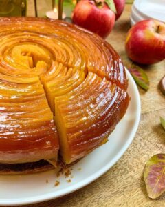 Tarte tatin spirale à l&rsquo;huile d&rsquo;olive