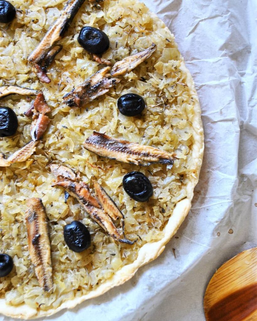 Pissaladière aux oignons fondant