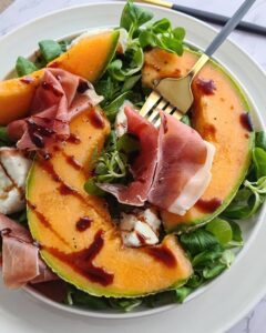 Salade melon et jambon de parme